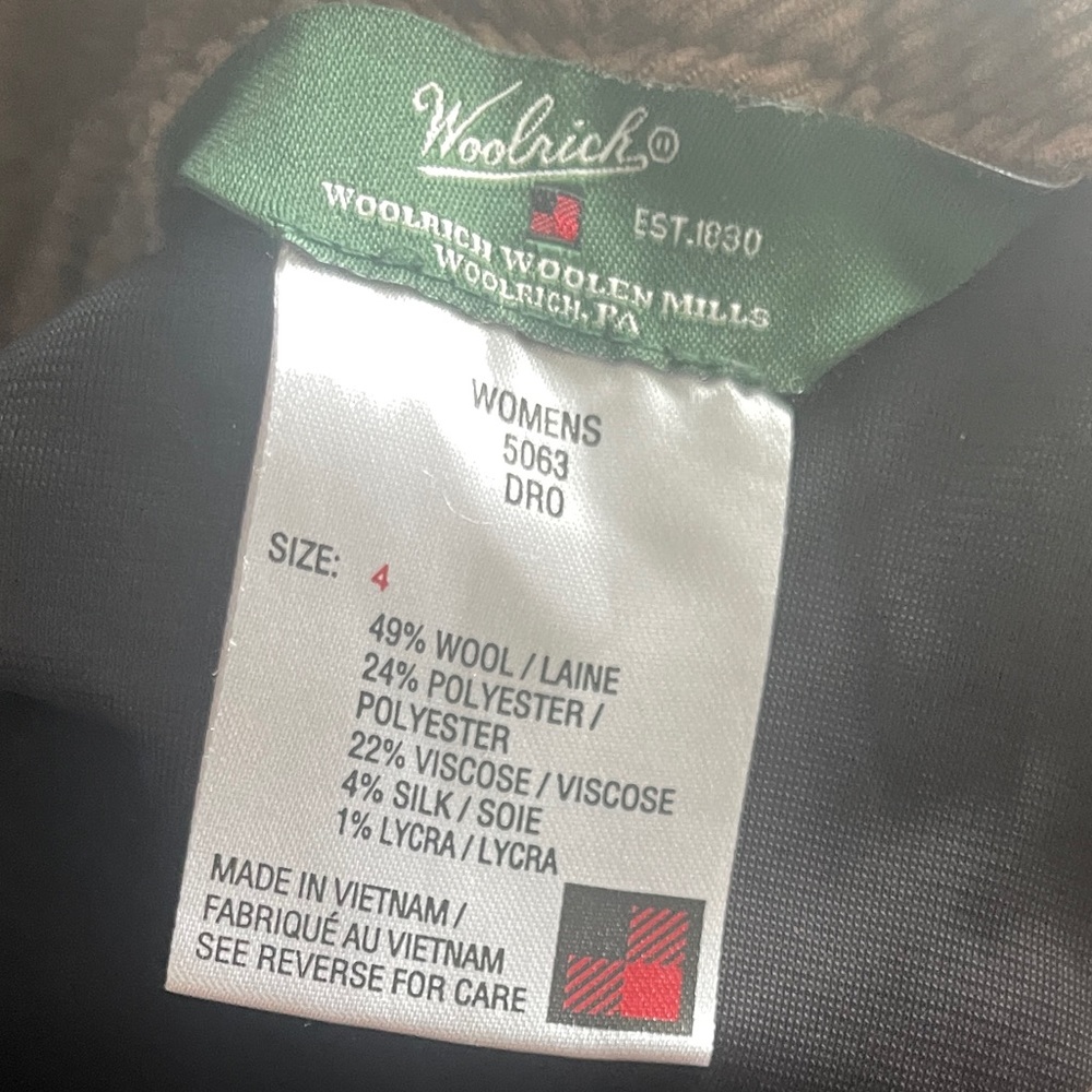 Woolrich Womens Skirt Sz 4 Brown Textured Wool Short Bottoms - Picture 11 of 11